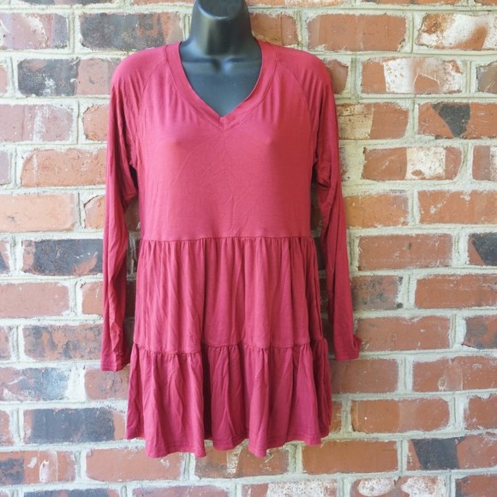 Women's Red iGENJUN Tunic Top